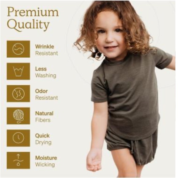 Nui Organics Merino Blend Baby T-shirt (6-12). - Picture 3 of 8